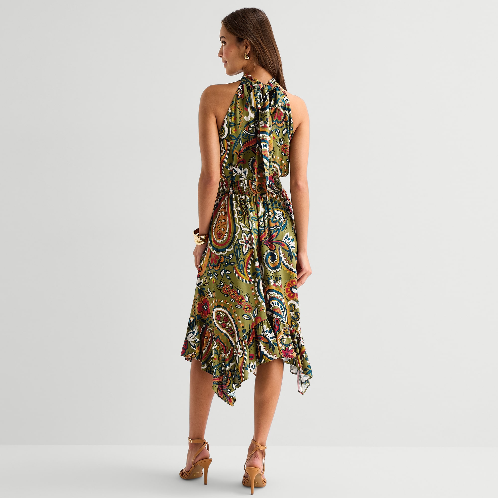 MSK Womens Mock Neck Sleeveless Maxi Dress