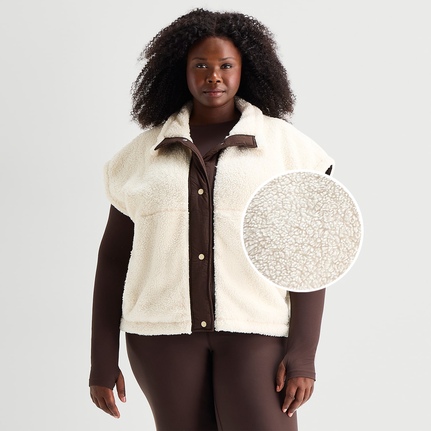 Xersion Sherpa Fleece Vest Plus