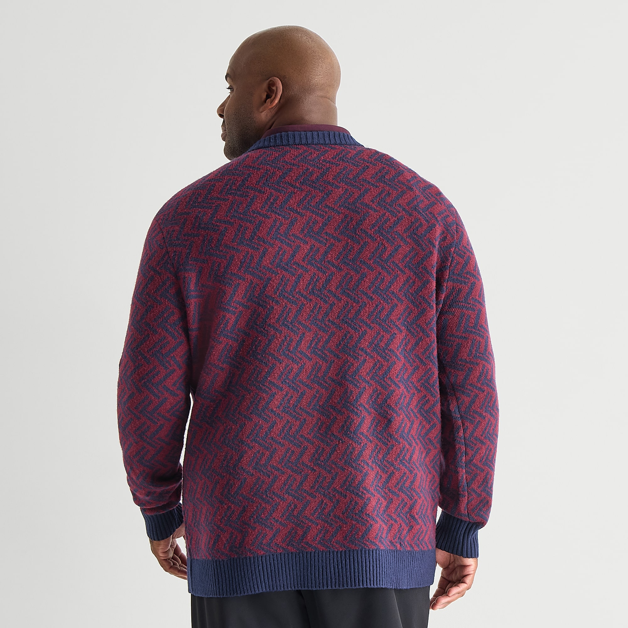 Stylus Big and Tall Mens V Neck Long Sleeve Pullover Sweater