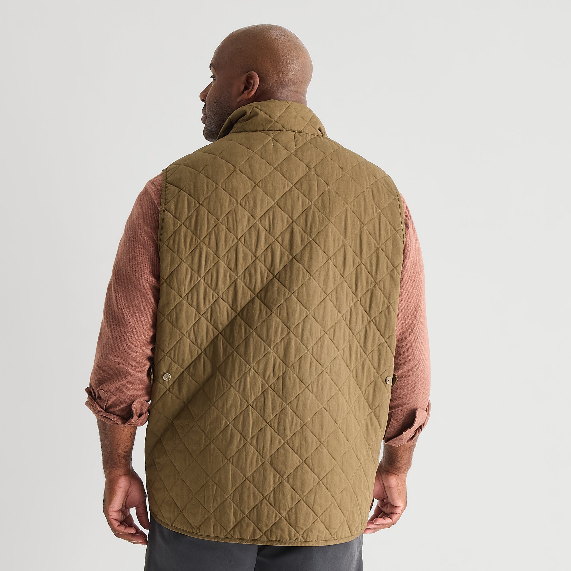 mutual weave Mens Midweight Big and Tall Quilted Vest