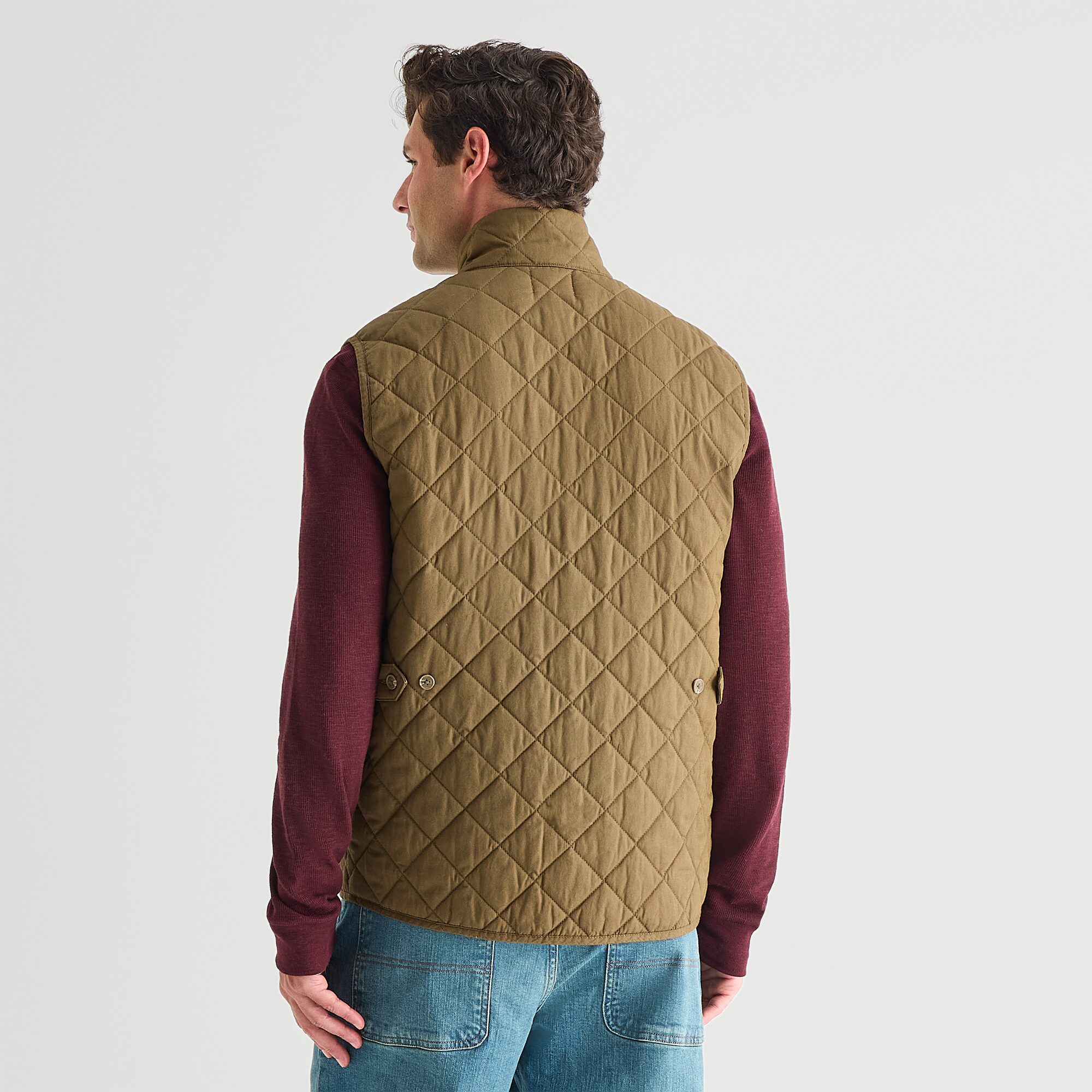 mutual weave Mens Midweight Quilted Vest