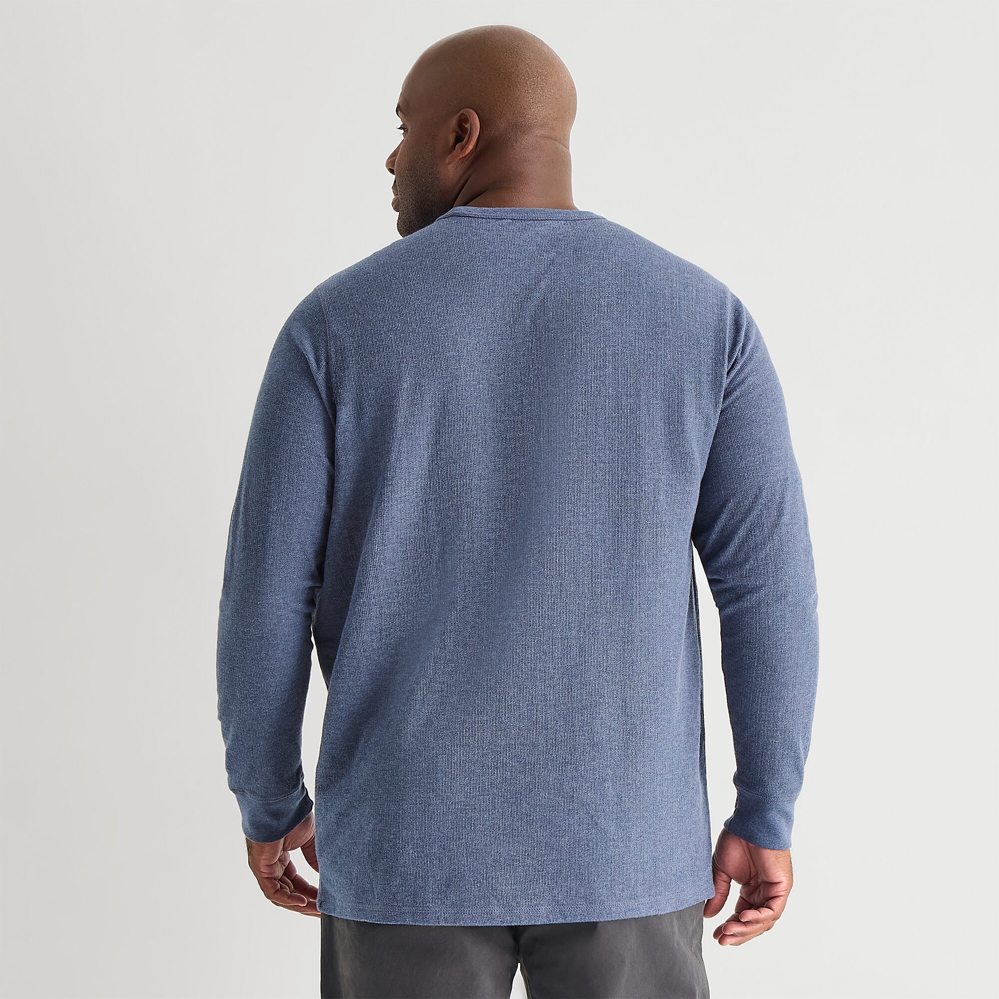 mutual weave Mens Crew Neck Long Sleeve Big and Tall T-Shirt