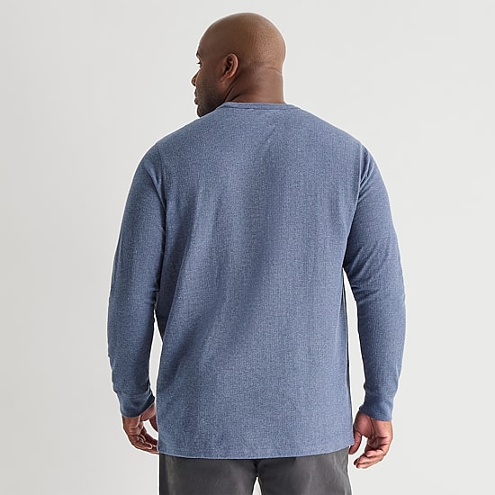 mutual weave Mens Crew Neck Long Sleeve Big and Tall T-Shirt