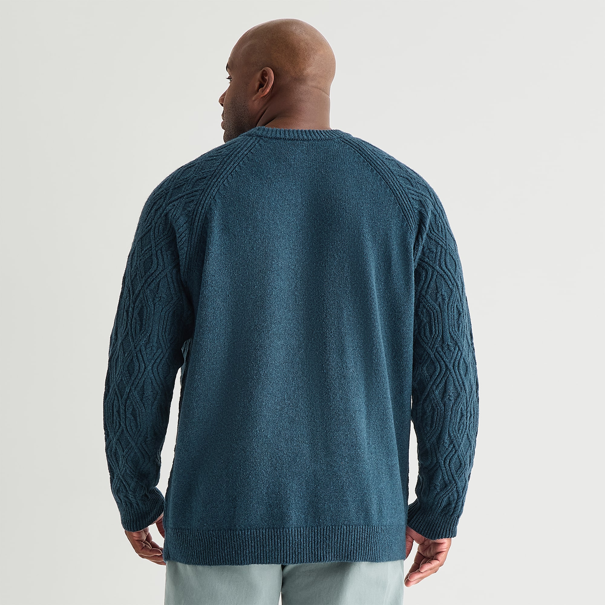 mutual weave Big and Tall Mens Crew Neck Long Sleeve Pullover Sweater