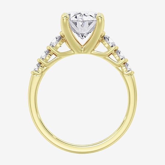  3 1/2 CTTW LAB GROWN DIAMOND (3.00 CT OVAL CENTRE) RING IN 10K WHITE GOLD