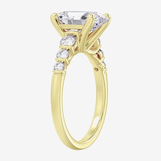  3 1/2 CTTW LAB GROWN DIAMOND (3.00 CT OVAL CENTRE) RING IN 10K WHITE GOLD