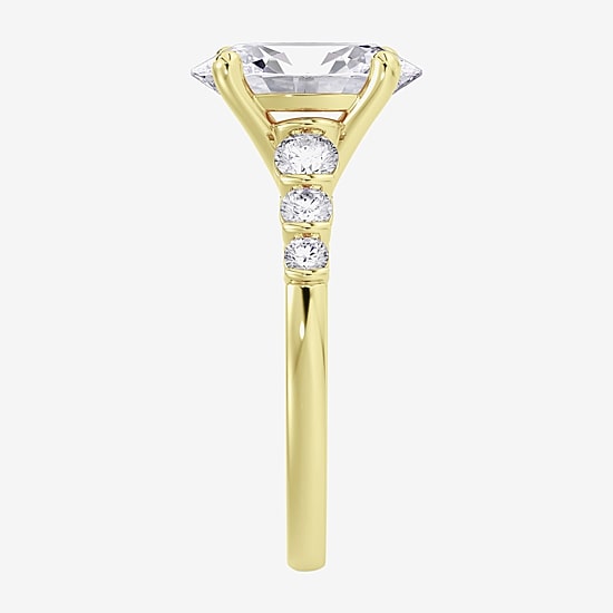  3 1/2 CTTW LAB GROWN DIAMOND (3.00 CT OVAL CENTRE) RING IN 10K WHITE GOLD