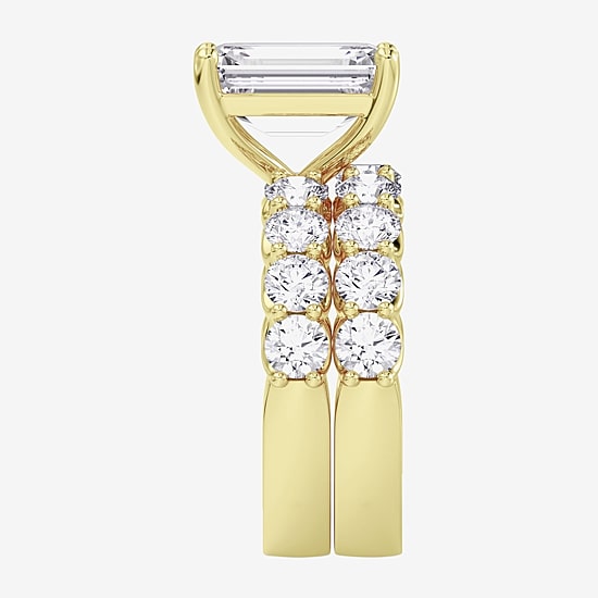 Signature By Modern Bride (F / Vs2) Womens 7 7/8 Ct. T.W. Lab Grown White Diamond 14K Gold Side Stone Bridal Set