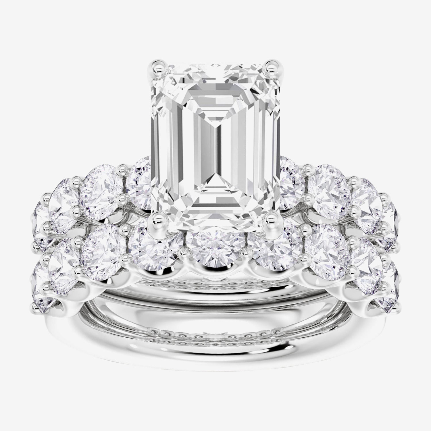 Signature By Modern Bride (F / Vs2) Womens 7 7/8 Ct. T.W. Lab Grown White Diamond 14K Gold Side Stone Bridal Set
