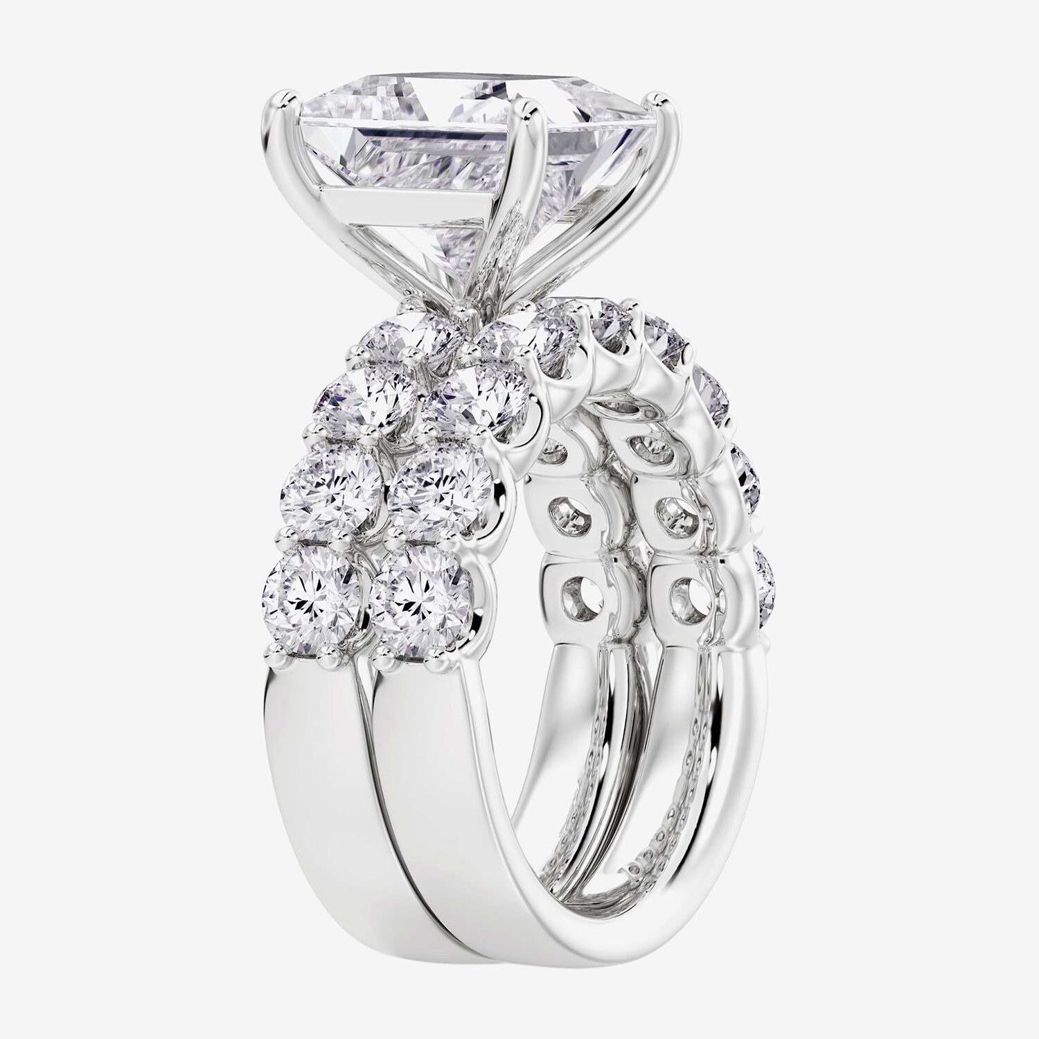 Signature By Modern Bride (F / Vs2) Womens 7 7/8 Ct. T.W. Lab Grown White Diamond 14K Gold Side Stone Bridal Set