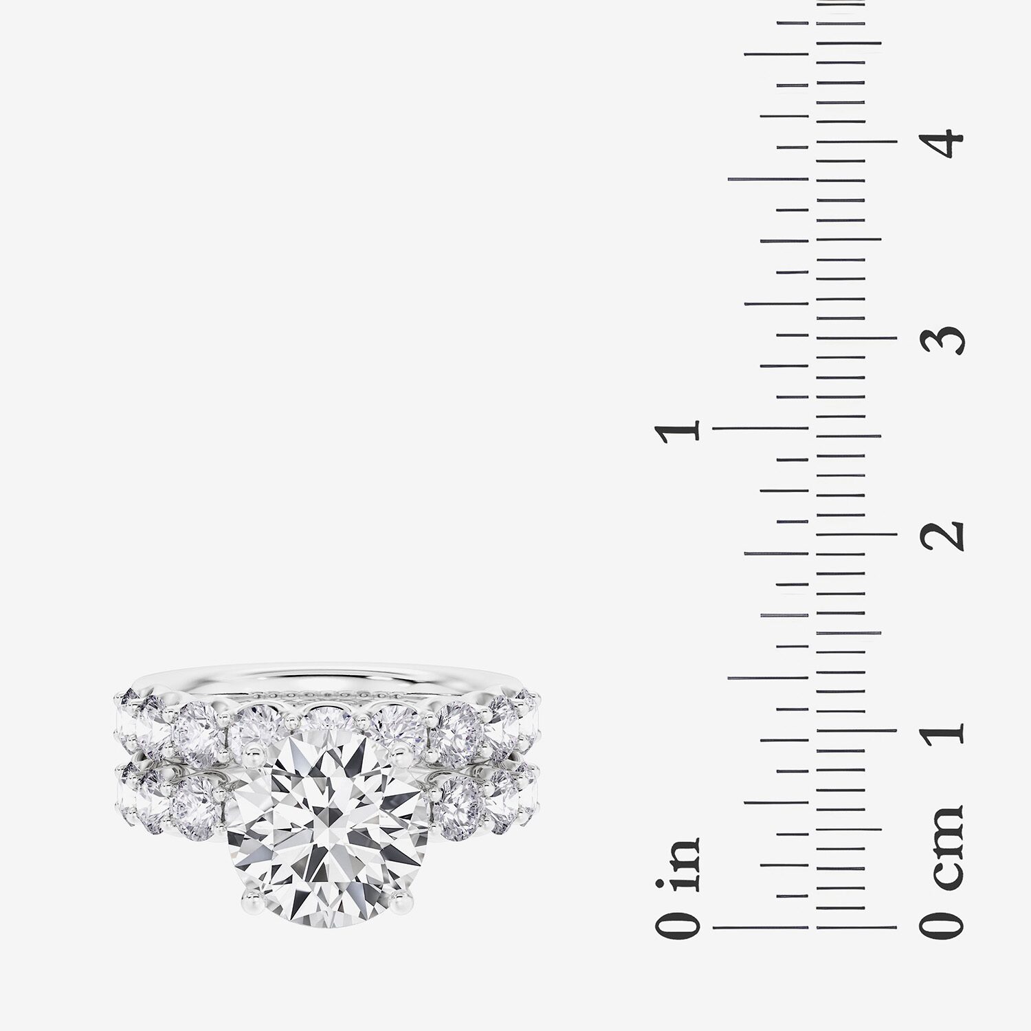 Signature By Modern Bride (F / Vs2) Womens 7 7/8 Ct. T.W. Lab Grown White Diamond 14K Gold Round Side Stone Bridal Set
