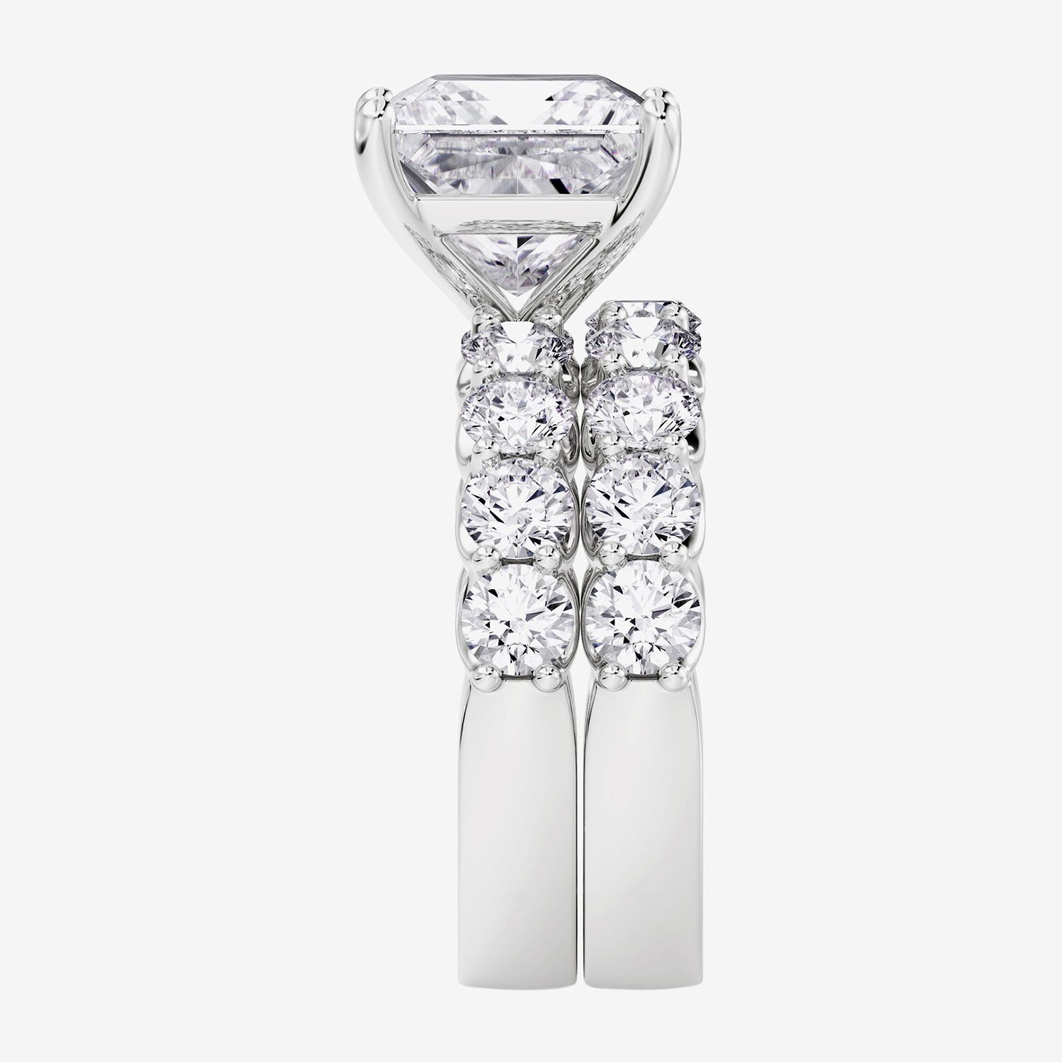 Signature By Modern Bride (F / Vs2) Womens 7 7/8 Ct. T.W. Lab Grown White Diamond 14K Gold Side Stone Bridal Set