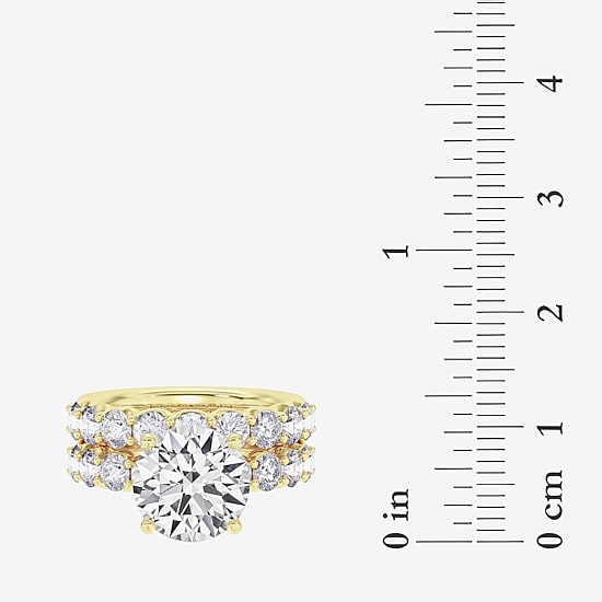 Signature By Modern Bride (F / Vs2) Womens 7 7/8 Ct. T.W. Lab Grown White Diamond 14K Gold Round Side Stone Bridal Set