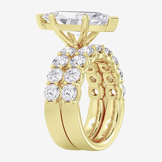 Signature By Modern Bride (F / Vs2) Womens 7 7/8 Ct. T.W. Lab Grown White Diamond 14K Gold Marquise Side Stone Bridal Set