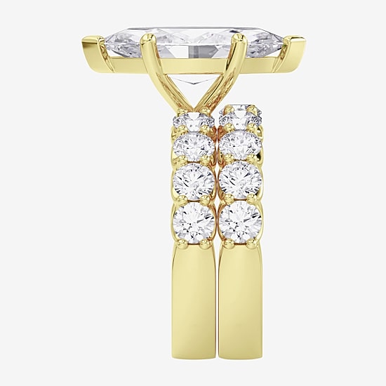 Signature By Modern Bride (F / Vs2) Womens 7 7/8 Ct. T.W. Lab Grown White Diamond 14K Gold Marquise Side Stone Bridal Set