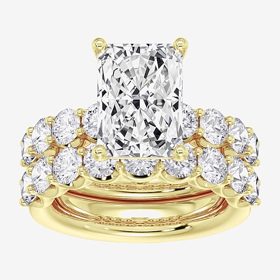  5.00 CTTW LAB GROWN DIAMOND (4.00 CT MARQUISE CENTRE) RING IN 14K WHITE GOLD