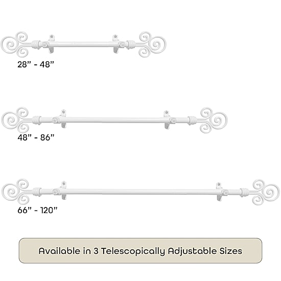 Achim Imperial Adjustable 3/4 IN Curtain Rod