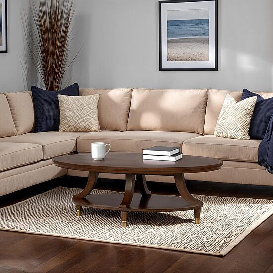 Furniture of America™ Willa Oval Coffee Table with Built-In Storage