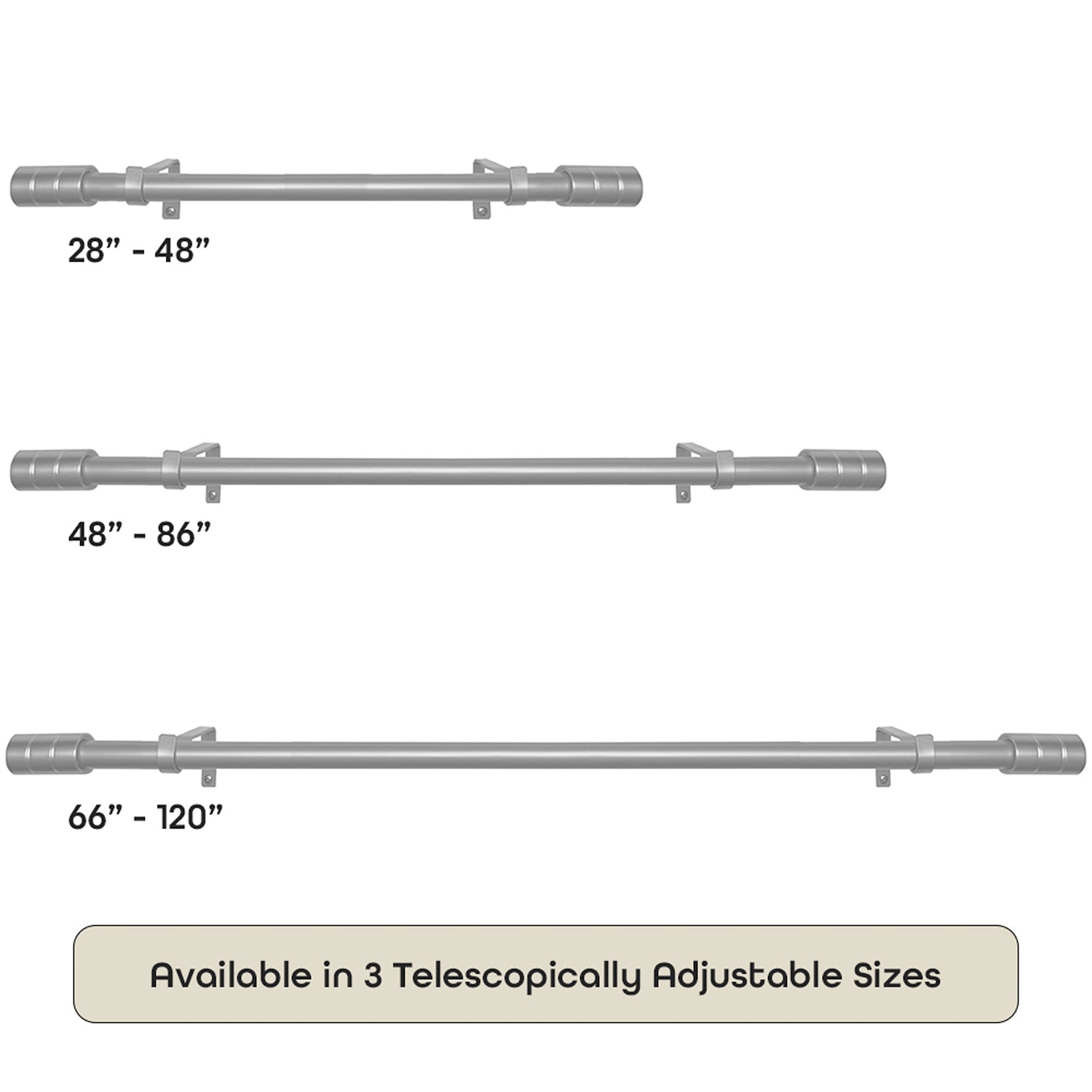 Achim Cole ¾ Adjustable 3/4 Curtain Rod