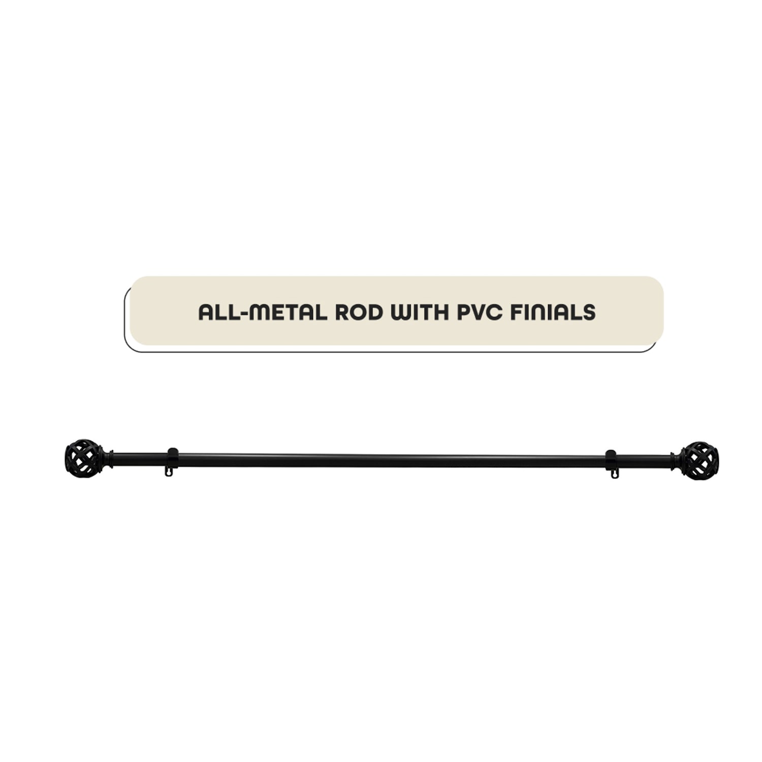 Achim Carrie ¾ Adjustable 3/4 Curtain Rod