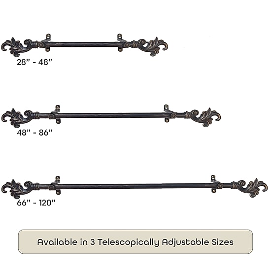 Achim Regal Adjustable 3/4 IN Curtain Rod
