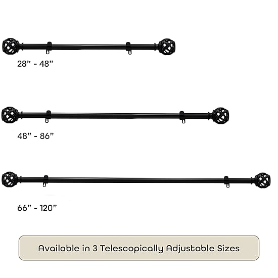Achim Carrie Adjustable 3/4 IN Curtain Rod