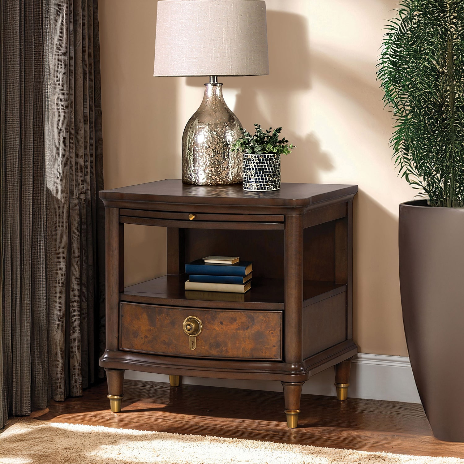 Furniture of America™ Willa End Table with Led and Built-In Storage
