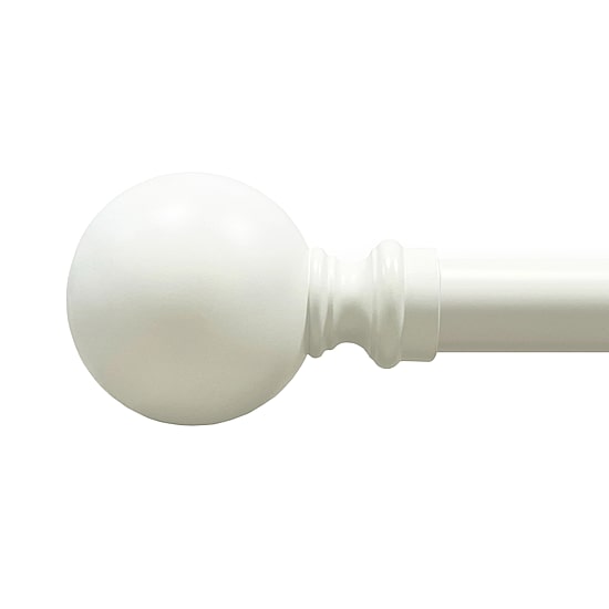 Achim Morgan White Adjustable 3/4 IN Curtain Rod