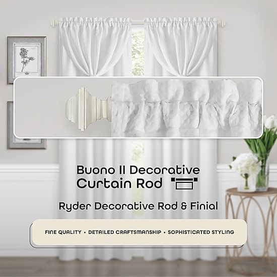 Achim Ryder Adjustable 3/4 IN Curtain Rod