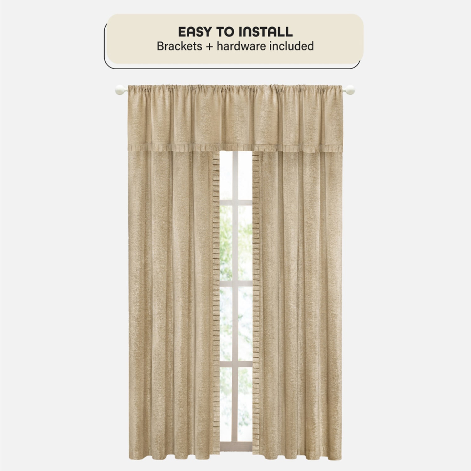 Achim Morgan White Adjustable 3/4 Curtain Rod