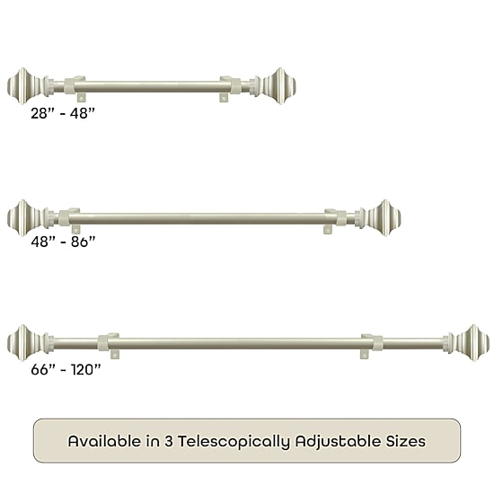 Achim Ryder Adjustable 3/4 IN Curtain Rod