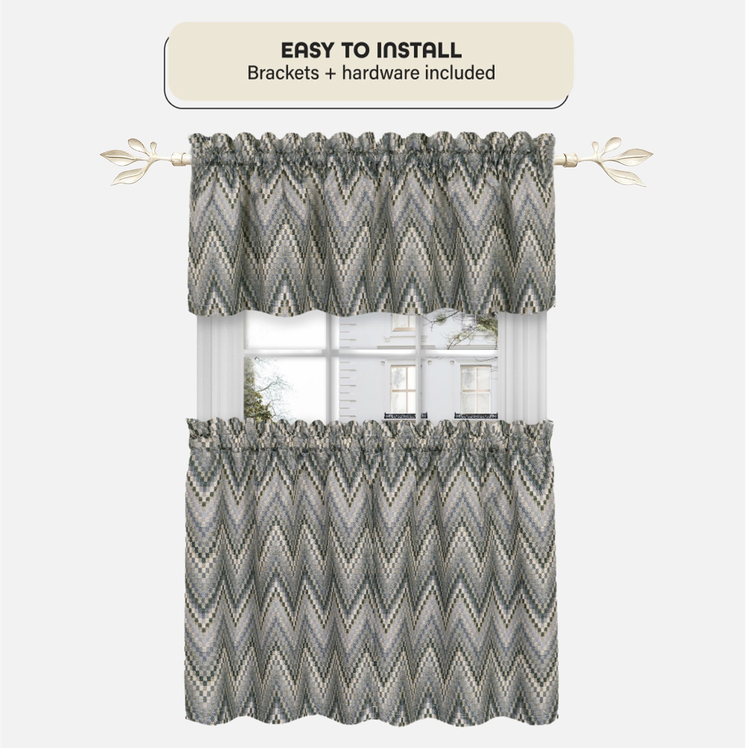 Achim Atrium Adjustable 3/4 Curtain Rod