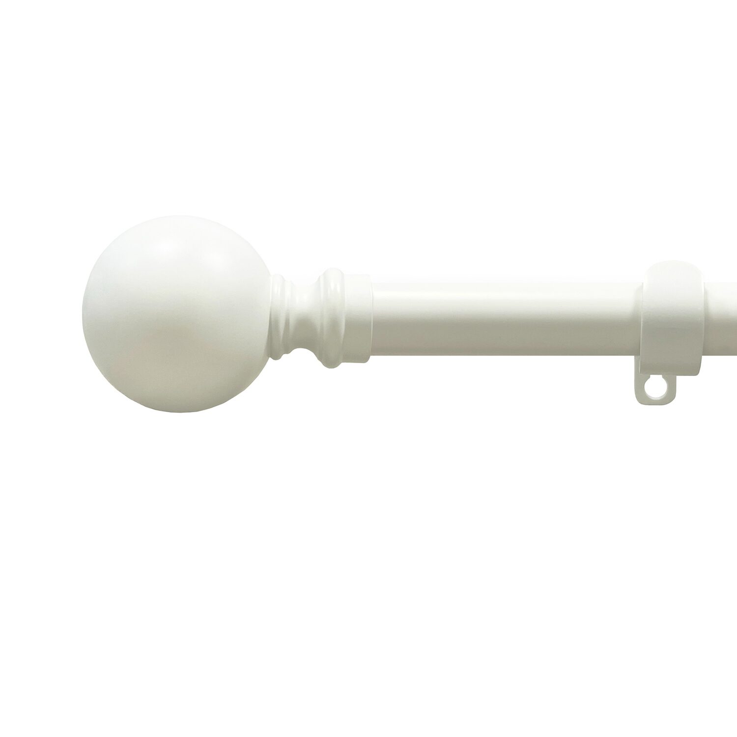 Achim Morgan White Adjustable 3/4 Curtain Rod