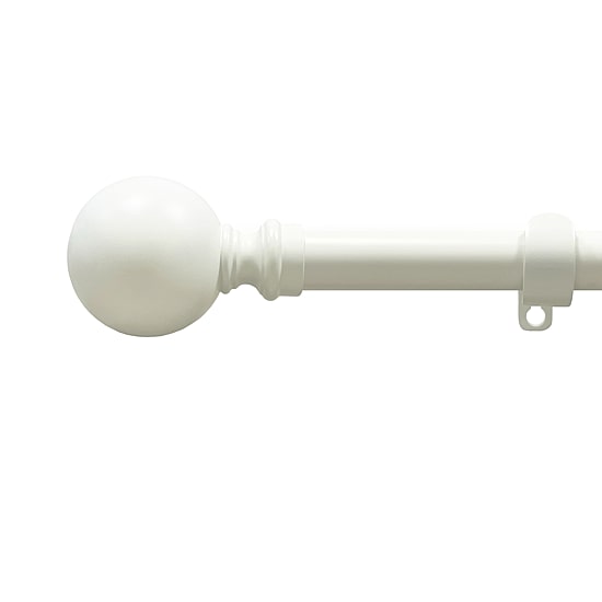 Achim Morgan White Adjustable 3/4 IN Curtain Rod