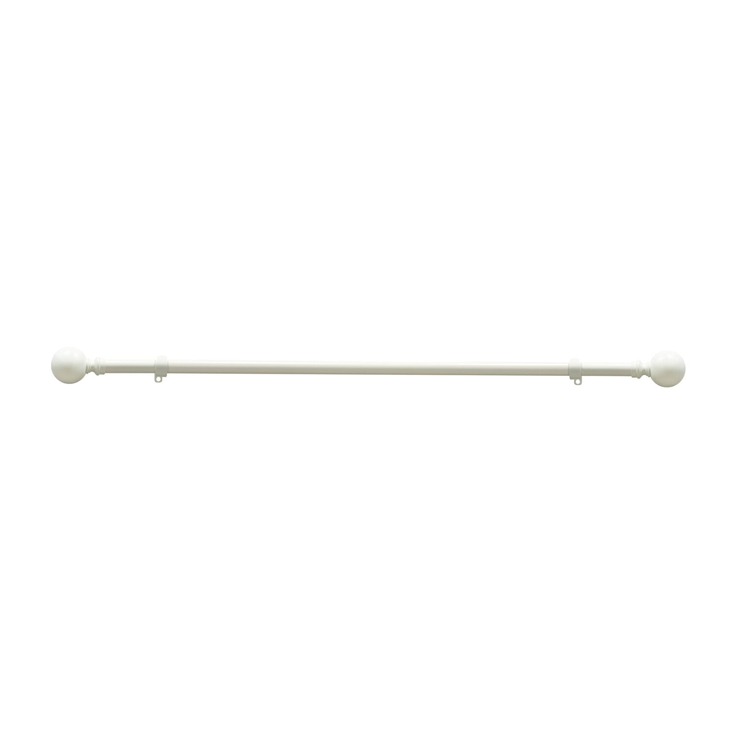 Achim Morgan White Adjustable 3/4 Curtain Rod