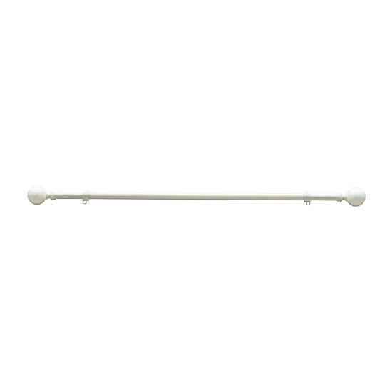 Achim Morgan White Adjustable 3/4 IN Curtain Rod