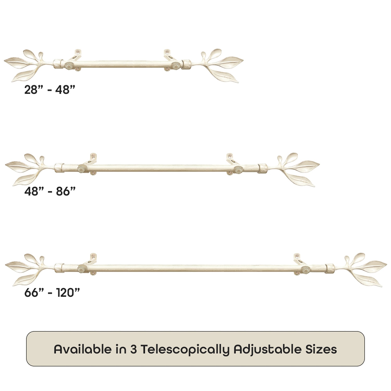 Achim Atrium Adjustable 3/4 Curtain Rod