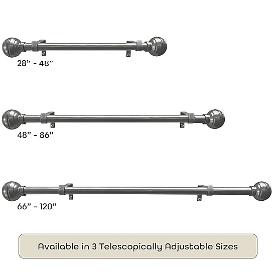 Achim Hayden Adjustable 3/4 IN Curtain Rod