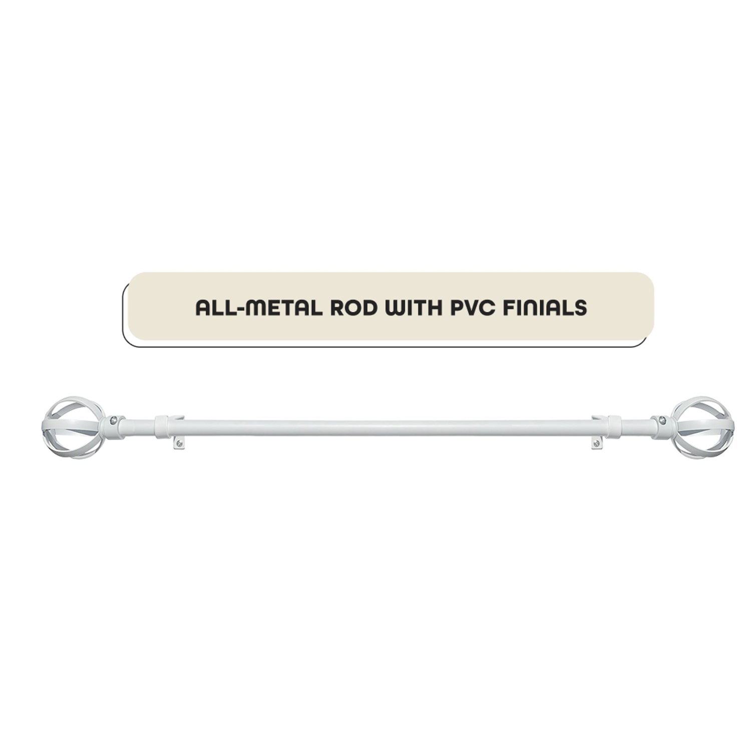 Achim Halo Adjustable 3/4 Curtain Rod