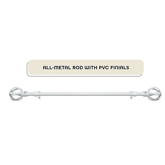 Achim Halo Adjustable 3/4 IN Curtain Rod