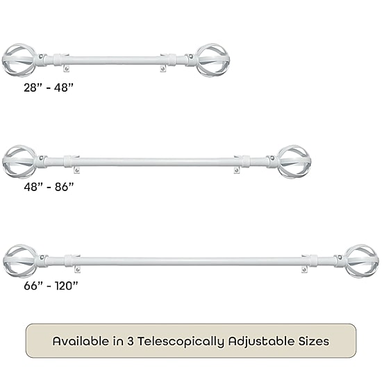 Achim Halo Adjustable 3/4 IN Curtain Rod