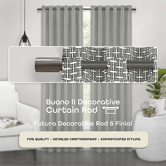 Achim Futura Adjustable 3/4 IN Curtain Rod