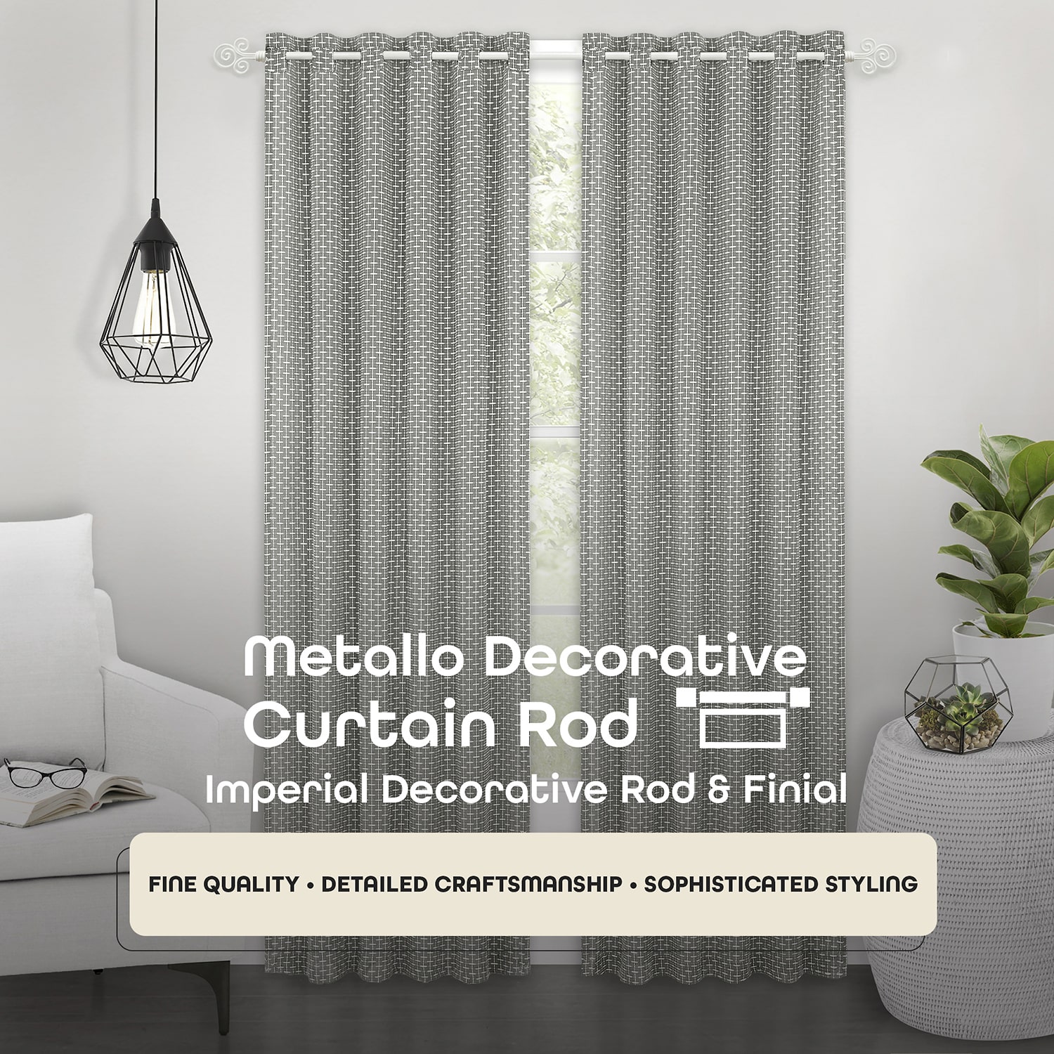 Achim Imperial ¾ Adjustable 3/4 Curtain Rod