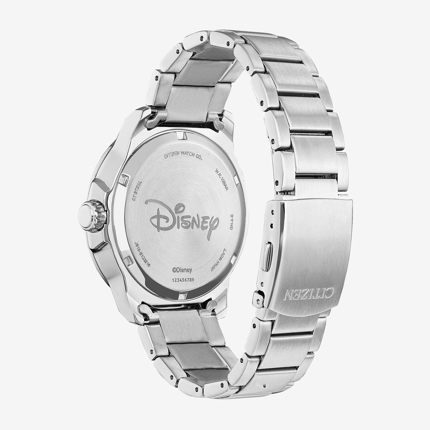 Citizen Mickey Water Sport Mickey Mouse Mens Silver Tone Stainless Steel Bracelet Watch Aw1529-81w
