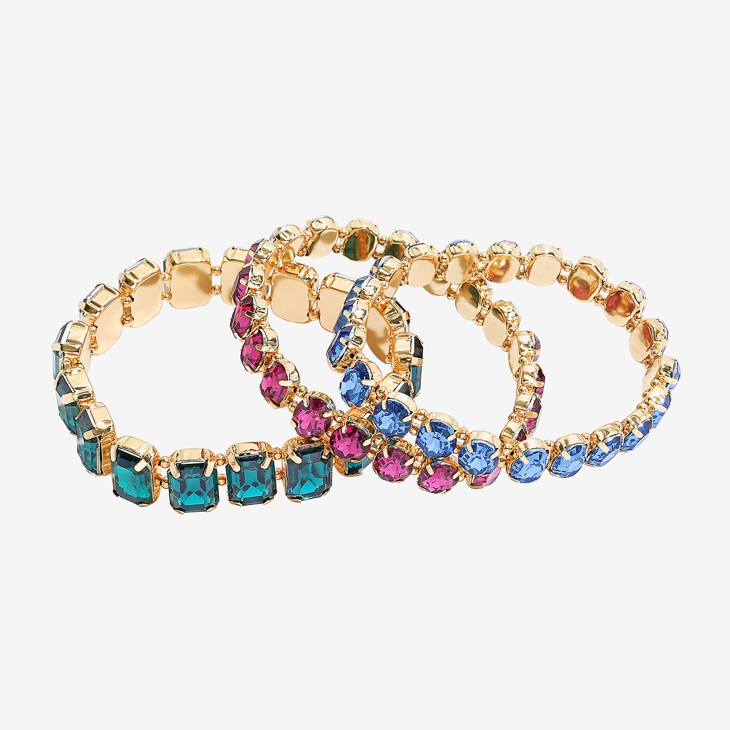 Bijoux Bar Womens Multi Color Stretch Bracelet