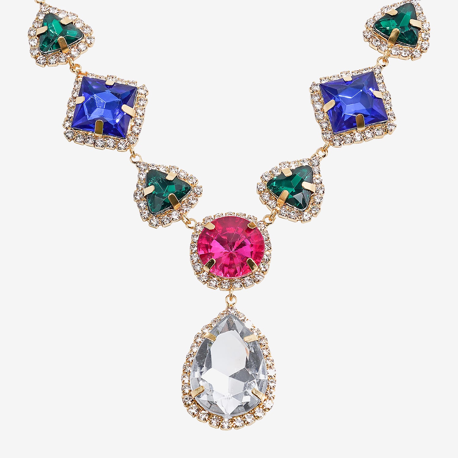 Bijoux Bar Womens Multi Color 16 Inch Pendant Necklace