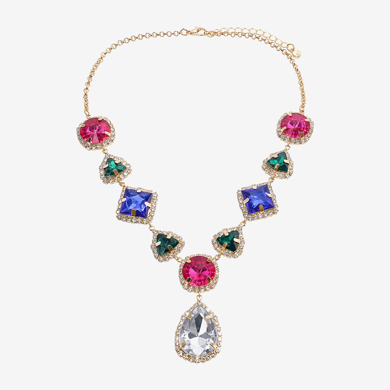 Bijoux Bar Womens Multi Color 16 Inch Pendant Necklace