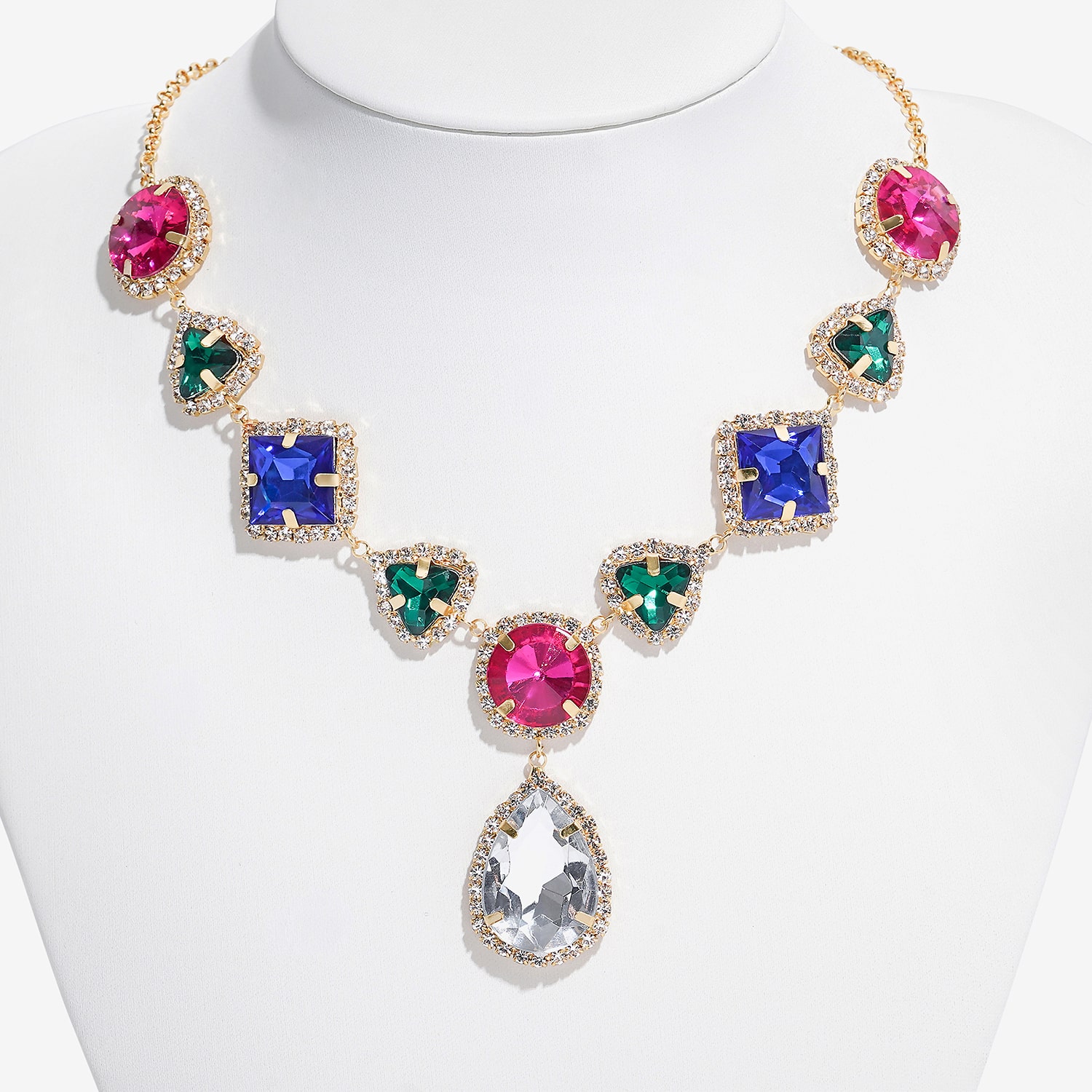 Bijoux Bar Womens Multi Color 16 Inch Pendant Necklace