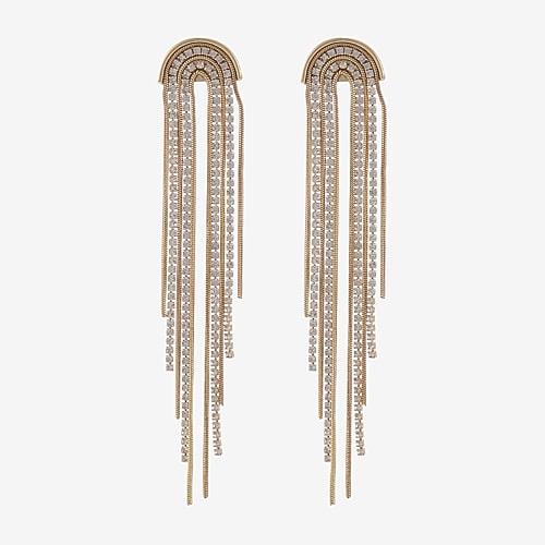 Forever 21 Forever21 Womens Crystal Drop Earrings In Yellow