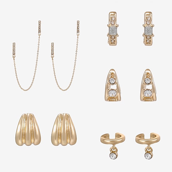 Forever 21 Forever21 Womens Glass 5-pc. Earring Set